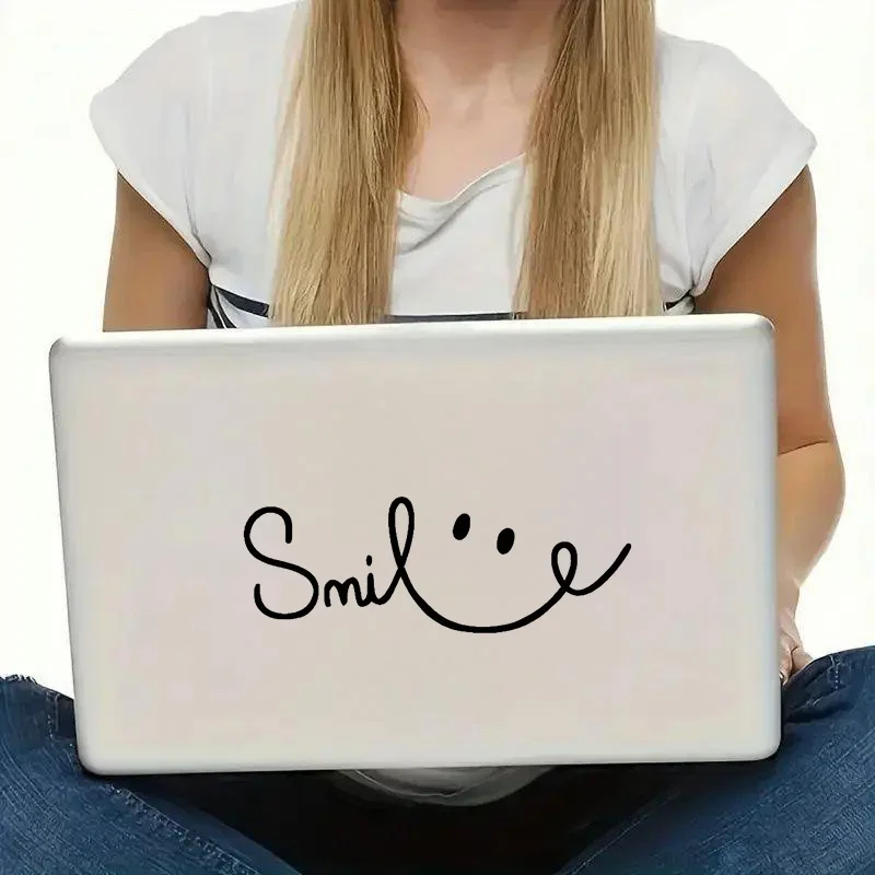 ملصق فينيل Smile - ملصق مقاوم للماء مقاس 12 × 4 سم للسيارة والكمبيوتر المحمول والنافذة والأكواب #5