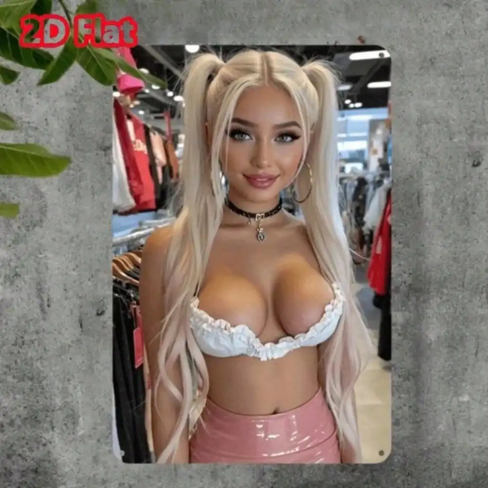 Metall-Wandkunst-Dekor für Zuhause, sexy Frauen-Poster, Vintage-Metallschild für Zimmer, Badezimmer, Küche, Schlafzimmer, Wohnzimmer, Haus, Wanddekoration