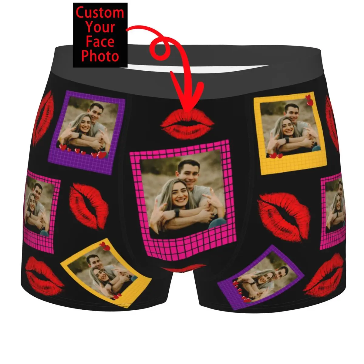 Custom Print Your Photo Boxers Shorts Men Breathable Personalized Underwear Briefs Panties Soft Sexy Underpants For Male