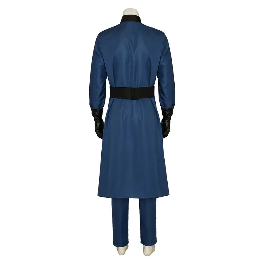 Dr.Drakken Cosplay Costume Adult Men Blue Trench Coat Pants Full Set Disguise Engineer Uniform Suit Halloween Carnival Outfits - view 4
