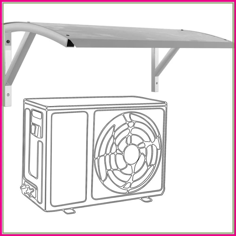 

Outdoor AC Unit Cover, 36.2x21.2x11in, White Galvanized Steel, UV Rain Snow Protection for Heat Pump