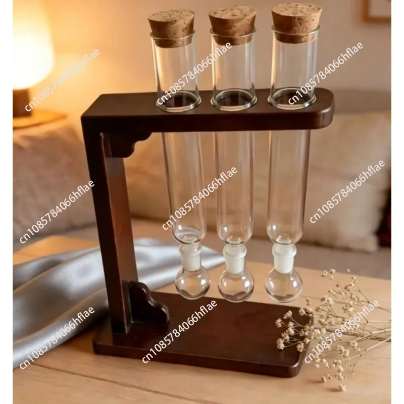 Glass Cigar Tube Humidor with Flavor Infuser, Ball Base & Wood Plug, Christmas Gift Set
