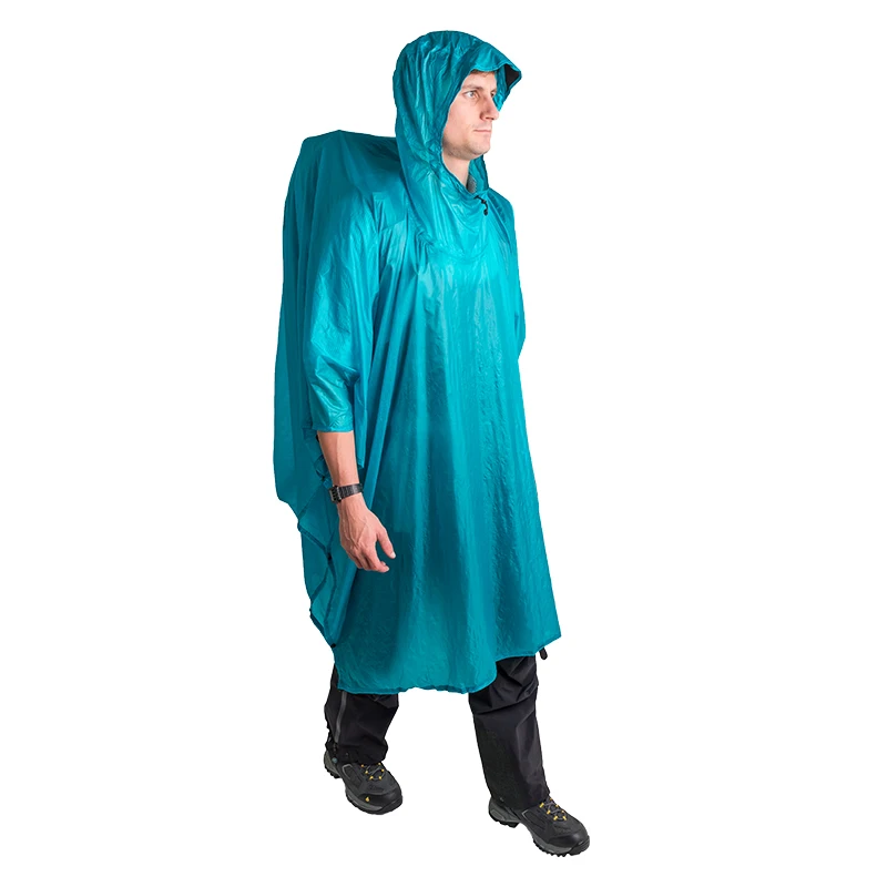 Poncho ligero 15D para acampar al aire libre, montañismo, turismo, impermeable multiusos, solo 230g
