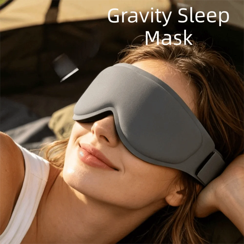Full-coverage Weighted Eye Mask Light-blocking Breathable Gravity Eye Shade Adjustable Sleep Aids Travel Relax Eyepatch