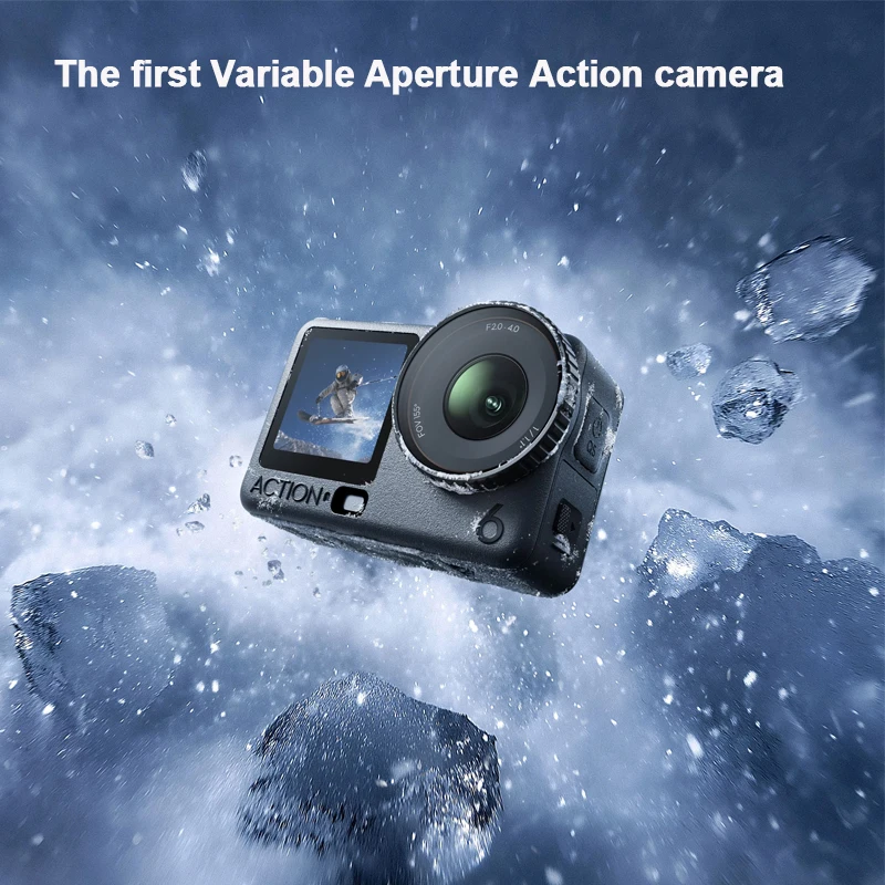 Cámara de Acción DJI Osmo Action 6 con Apertura Variable, Nuevo Sensor Cuadrado de 1/1.1 Pulgadas, Nuevo Osmo Action 6 con Corte Libre en 4K 5