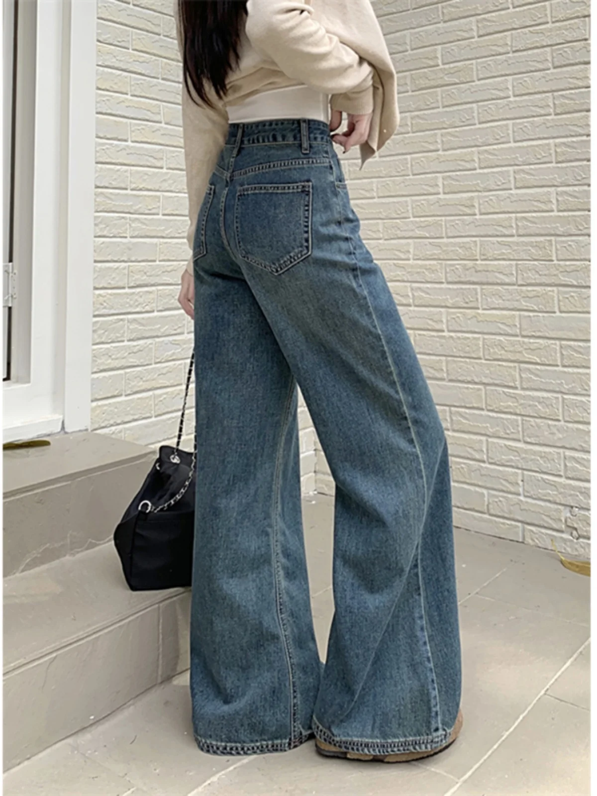 

Готические мешковатые джинсовые брюки с блестящими камнями, большие размеры, большие, пышные, женские джинсовые, модные, удобные, базовые, простые