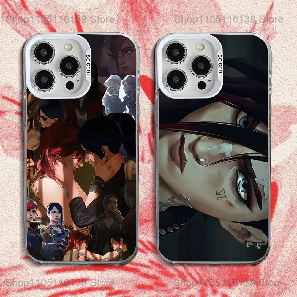 

Arcane Vi C-Caitlyn Phone Case For iPhone 16,15,14,13,12,11,Pro,XS,Max,Plus,Mini,SE White Candy Matte Shockproof Cover