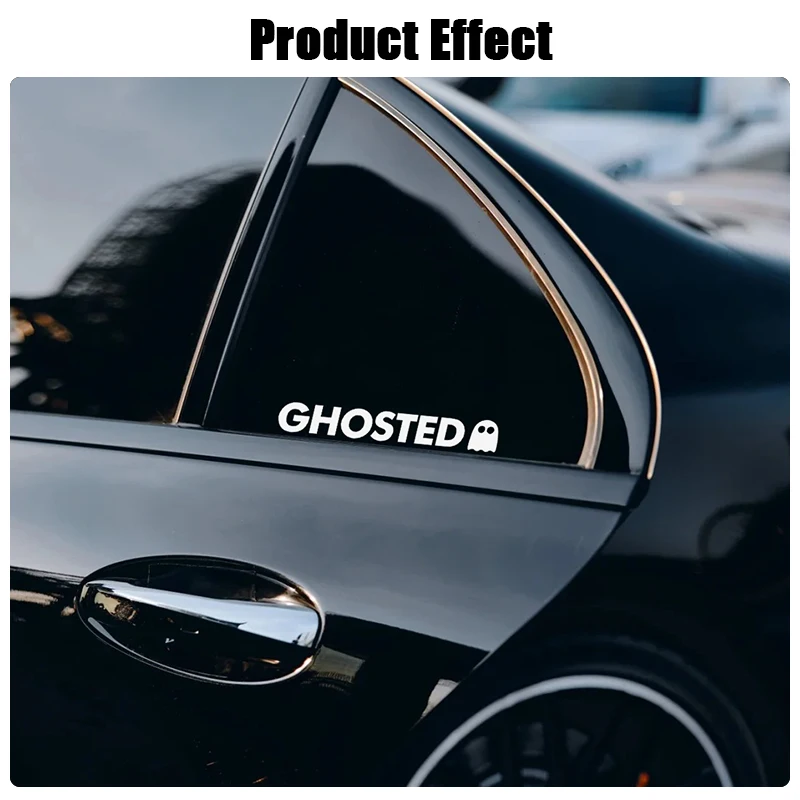 

1Pcs Car Vinyl Stickers Personality Cartoon GHOSTED Ghost Window Decoration Stickers Car Body Stickers Decal Car Accessories