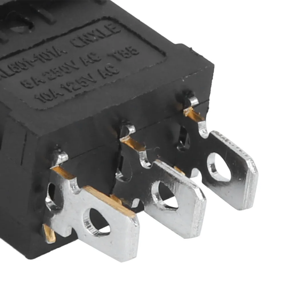 

10Pcs KCD1 Mini Rocker Switch 3 Pin 3 Position Black Boat Rocker Switch SPST Snap-in 6A250V 10A125V Toggle ON-OFF-ON Car