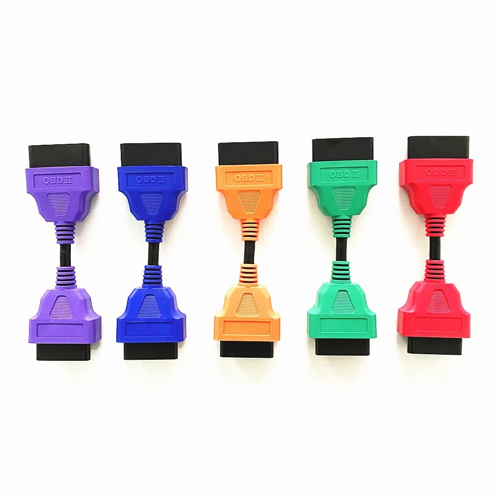 30cm 13cm OBD2 Extension Cable 16pin Male to 16pin Female Interface Connector OBDII Diagnostic Cable OBD Extension Wire Adapter