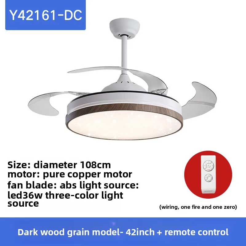 Invisible Silent Fan Light Living Room Bedroom Ceiling Fan Light Dining Room Simple Lamp Ceiling Fan