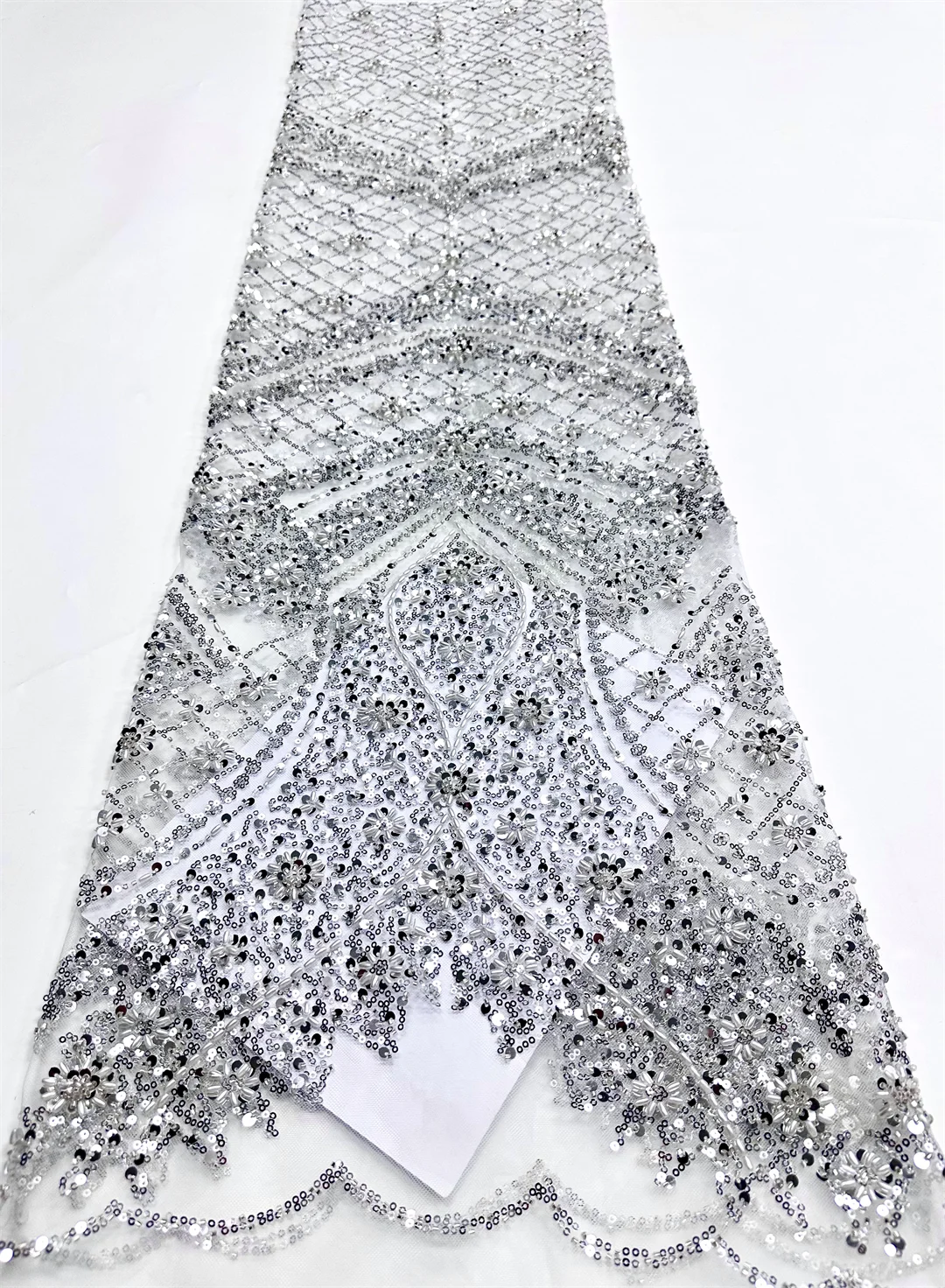 قماش دانتيل أفريقي 2025 ترتر مطرز تطريز العريس النيجيري الزفاف 2026 قماش دانتيل للحفلات عالي الجودة لحفلات الزفاف #2