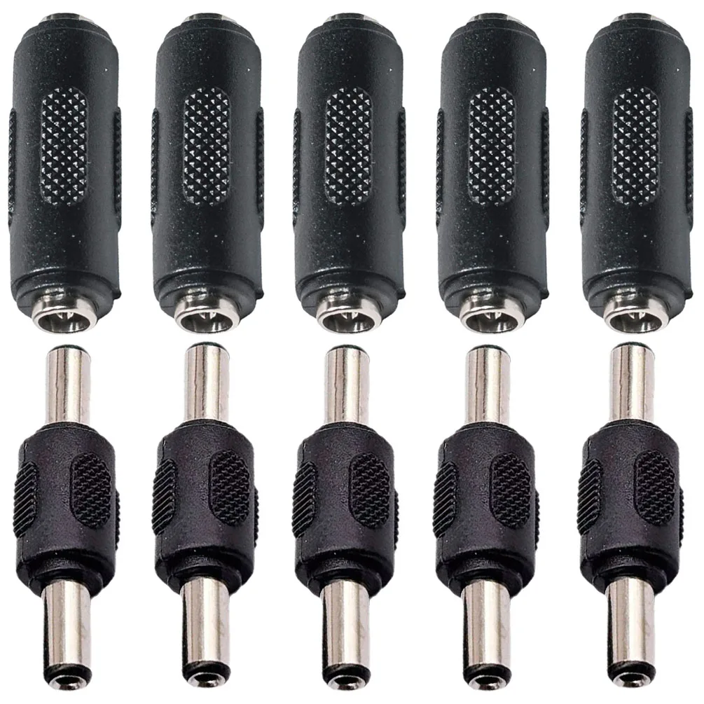 10PCS 5,5x2,1mm DC Power Stecker Set-Stecker & Buchse Stecker, Barrel Typ für 12V/24V CCTV Kamera & LED Streifen Licht Netzteil