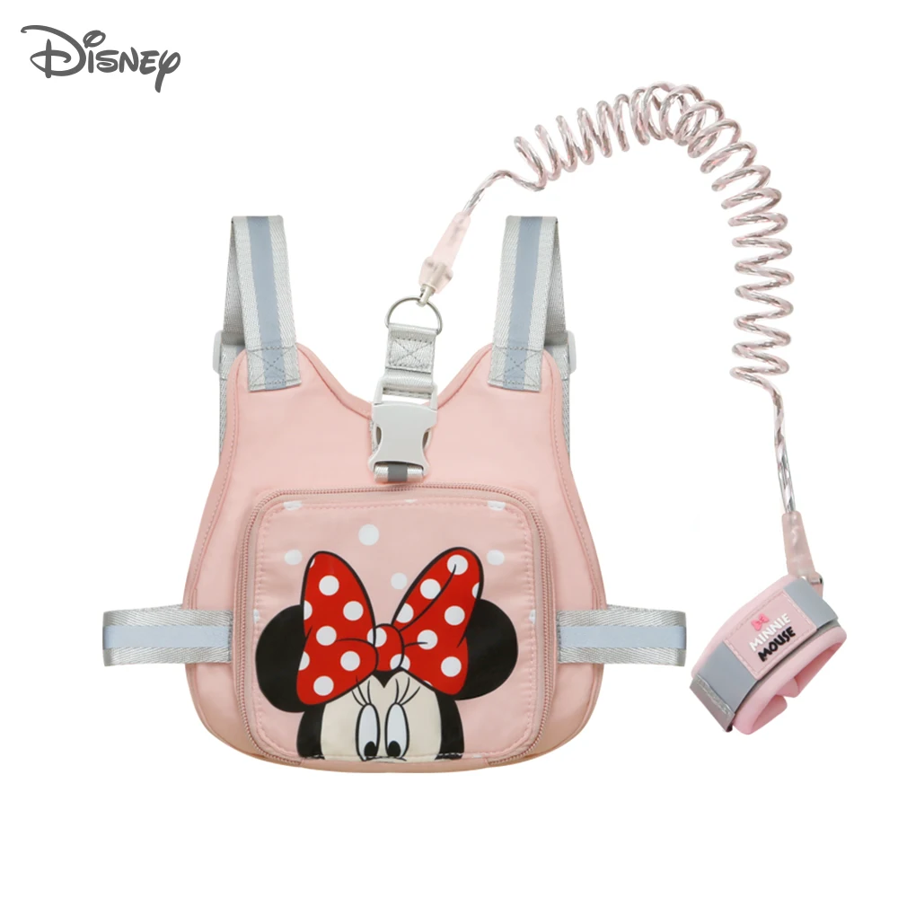 Disney 2 in 1 Baby Walker Anti-Lost Wrist link Toddler Leashes Safety Harness Baby Strap Rope Vest Children Walking Hand Belt