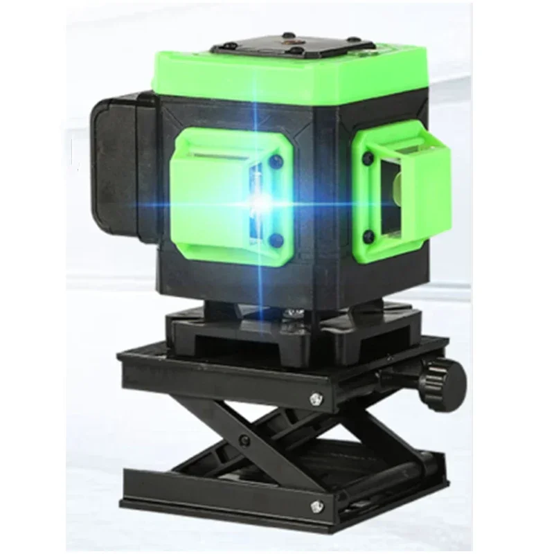 

New Small 12-line Green Light Sticker Wall Strong Light 4D Infrared Laser Level Meter Automatic Line Sticker Level Ruler