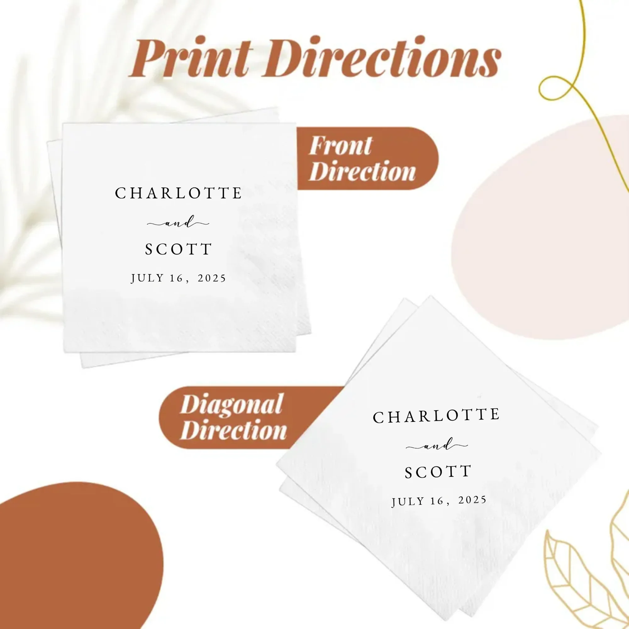 Personalized Paper Napkins for Wedding Custom Napkins of Your Text 20-200pcs Disposable Napkins for Cocktail Party Hen Party view 5