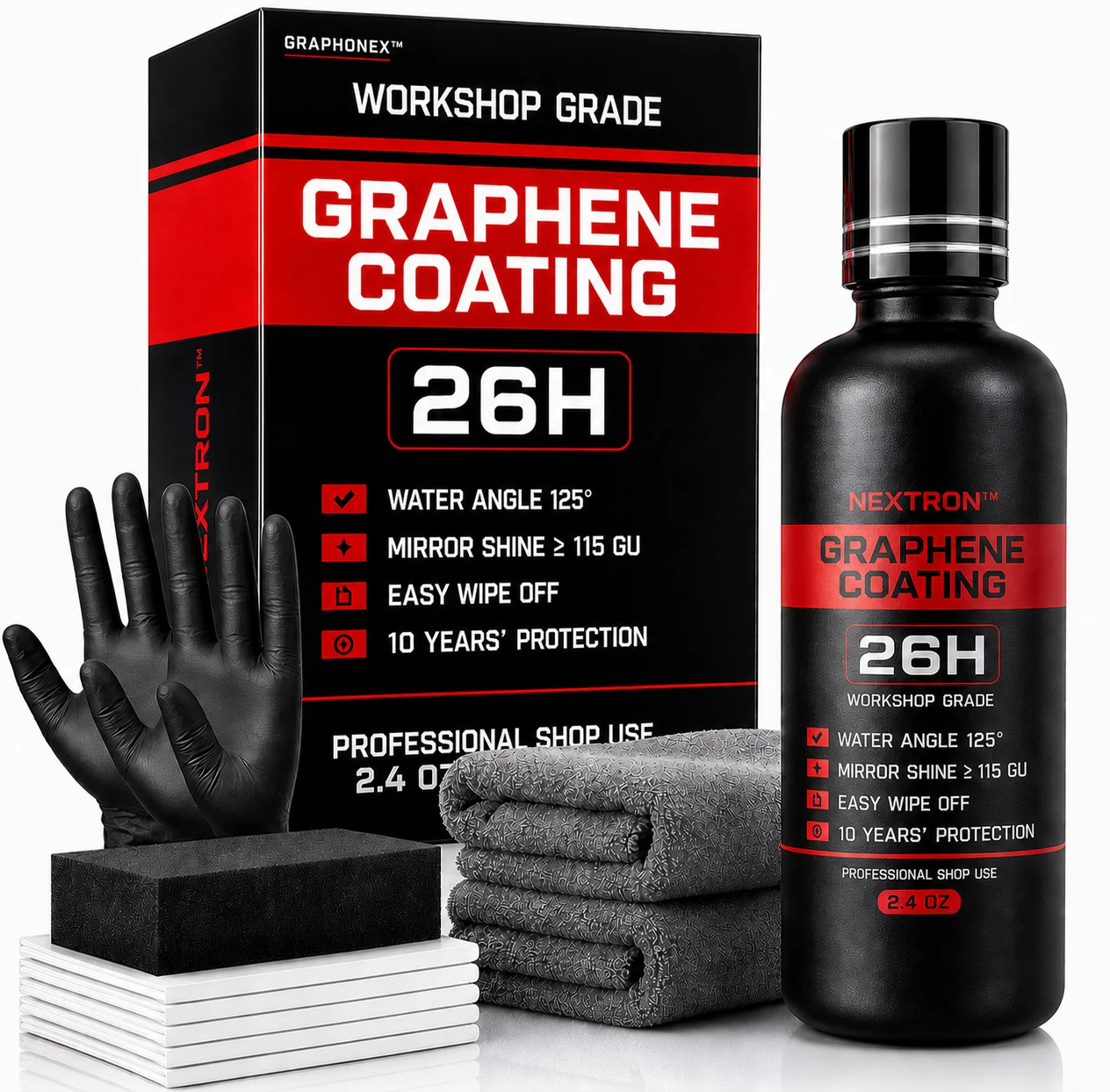 Graphene Ceramic Coating 26H –with Self Healing and UV Track Technology Car Detailing Professionals 10+ Years of Protection