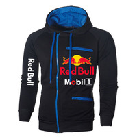 2025Red Bull Logo Hoodies Motorcycle Jackets Men's Racing Suits Sweatshirts Zipper Jackets Spring and Autumn Running Outerwear
