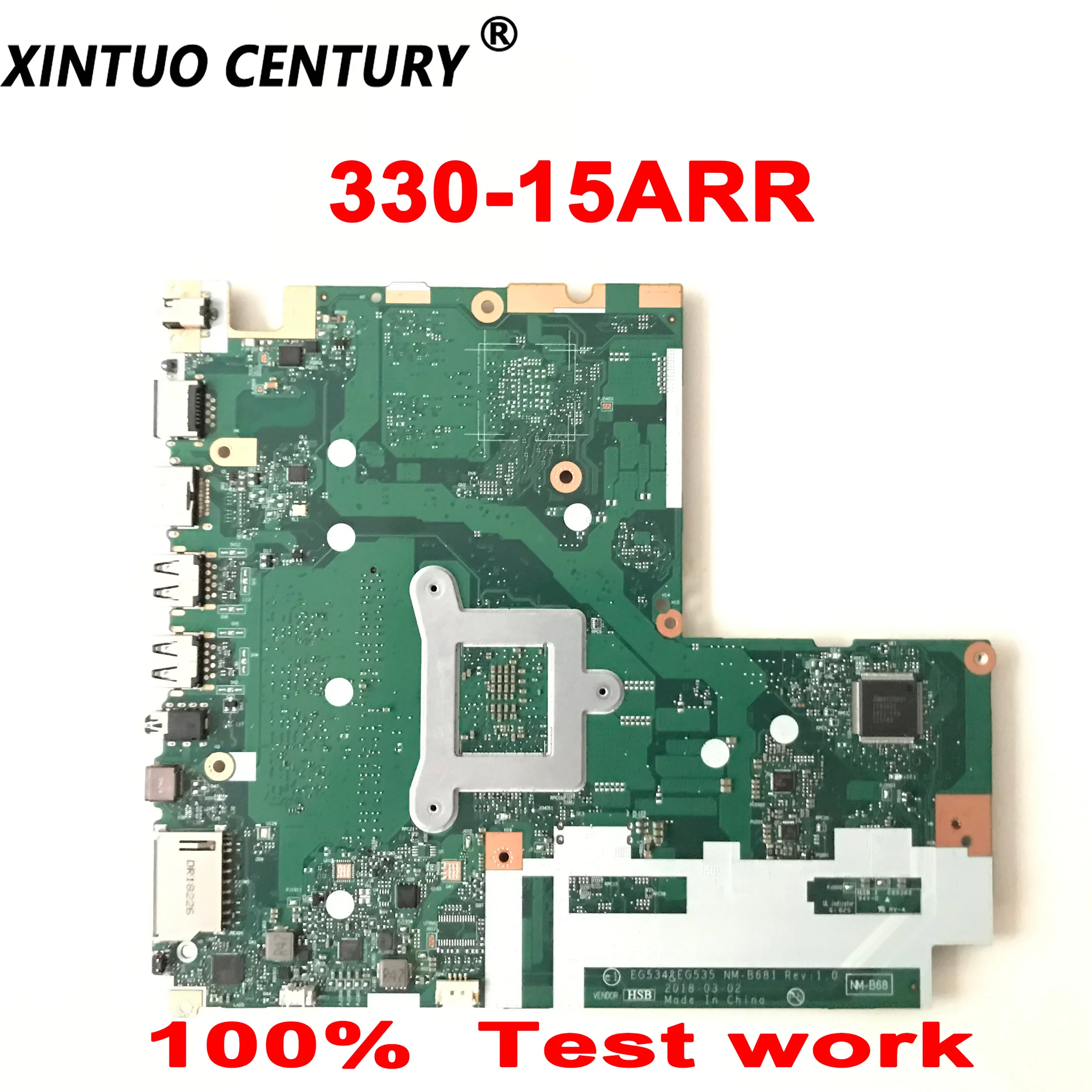 EG534&EG535 NM-B681 for Lenovo ideapad 330-15ARR laptop motherboard with R3-2200 CPU 4G RAM 5B20R56763 100% test OK