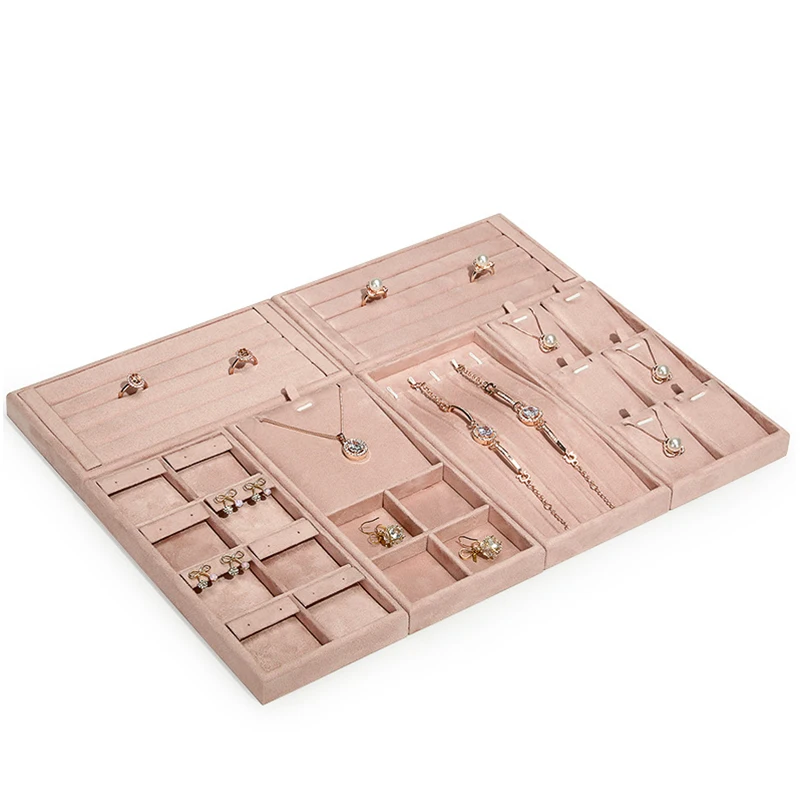 

Новый лоток для демонстрации ювелирных изделий, металлический розовый лоток для просмотра ювелирных изделий, стойка для демонстрации аксессуаров