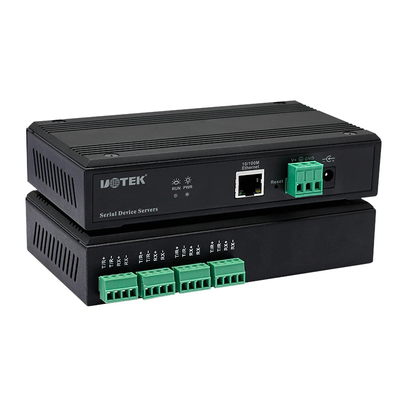 UOTEK 10/100M から 4 ポート RS485/422 シリアル デバイス サーバー 300-921600bps 複数の動作モードをサポート UT-6804MT
