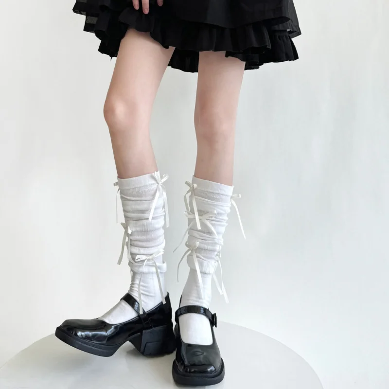 

Spring Summer New Lace Calf Socks Sweet Style Versatile Mid-Calf Socks Korean Style Long Tube Slouch Socks