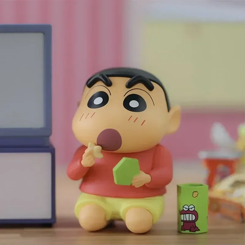 Crayon Shin-Chan Anime Action Figure, Figuras Série Diária, Brinquedos Manga Kawaii Boneca, Modelo de Coleção Ornamentos, Presente Infantil