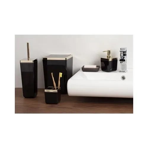 Primanova Tuscan Transparent Black Golden Bathroom Set