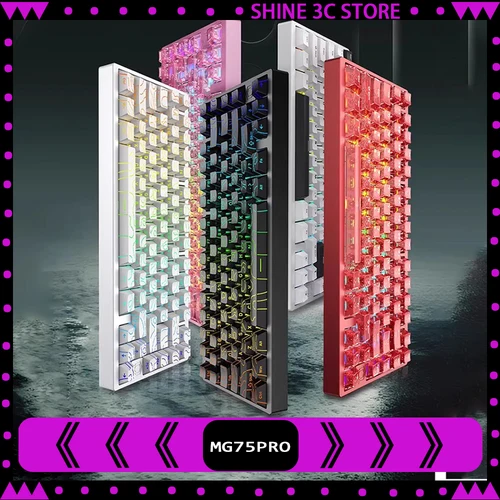 IROK MG75 PRO Teclado mecánico interruptor magnético intercambio en caliente aluminio RT0.005 RGB 81 teclas teclado personalizado PC Gamer accesorios regalos