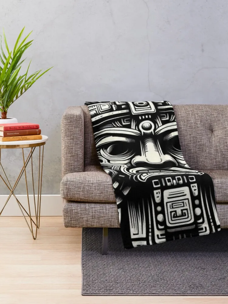 Mayan Gods Throw Blanket Soft Big halloween manga Beautifuls Blankets