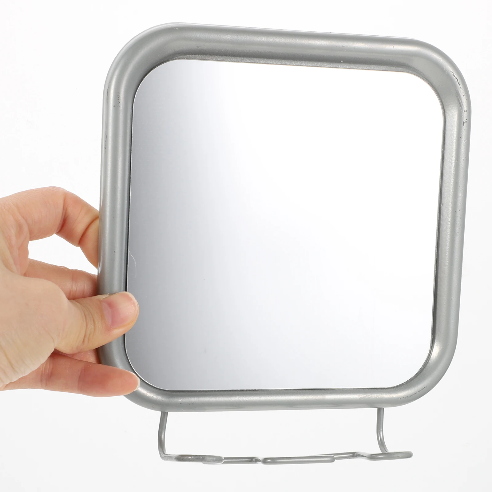 

Vanity Mirror Suction Cup Hook Makeup Travel with Portable Hooks Shaving Silver Bathroom Stand