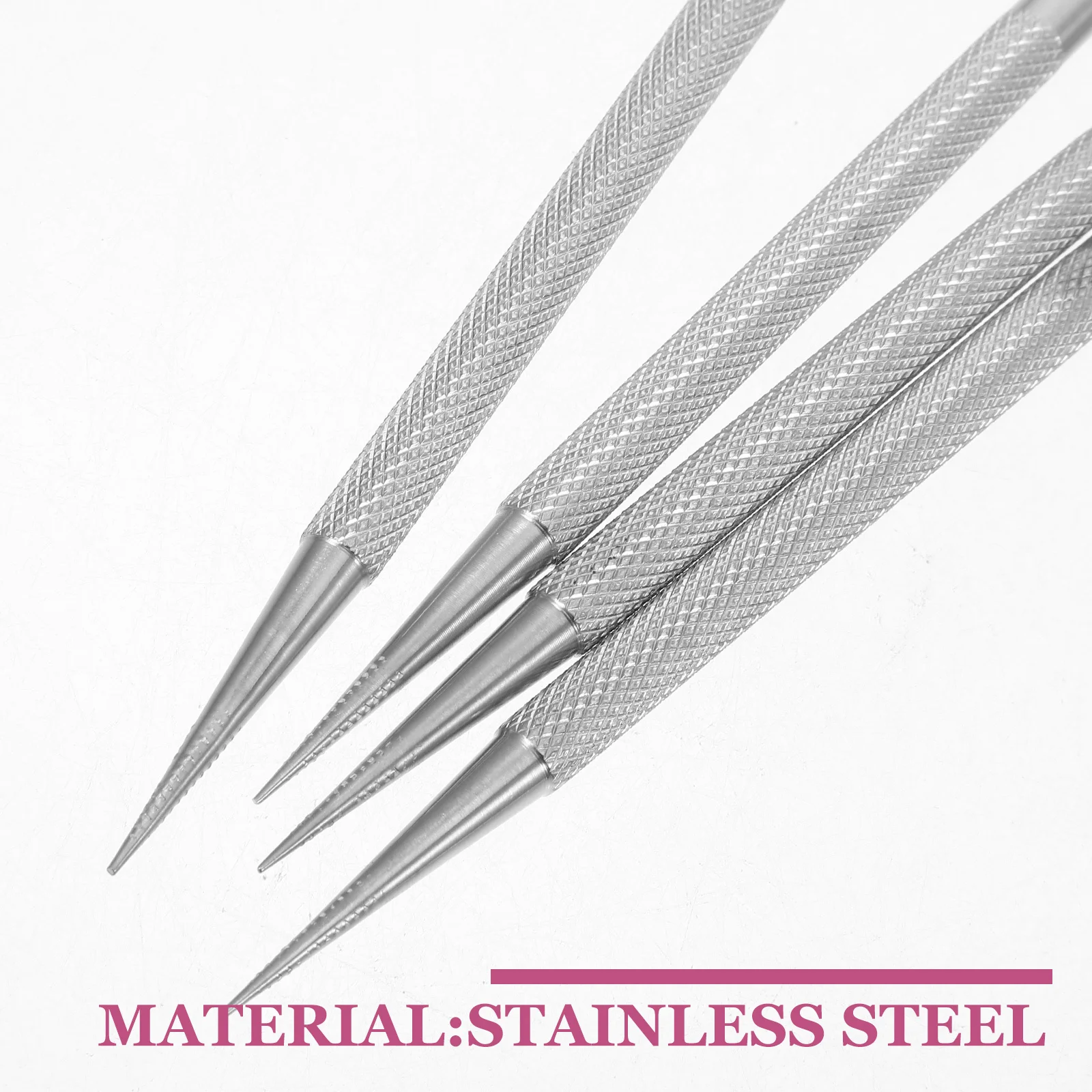 ชุดอุปกรณ์ดันหนังกำพร้าทำเล็บ 4 ชิ้น ทำจากสแตนเลส สำหรับตัดแต่งและทำความสะอาดหนังกำพร้า เหมาะสำหรับเล็บอะคริลิกและเล็บธรรมชาติ