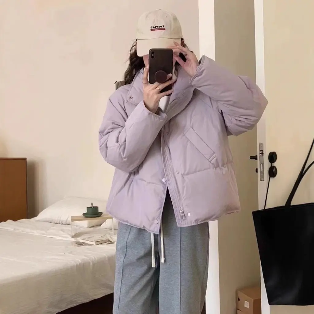 

Женская антисезонная пуховая куртка с хлопковой подкладкой, короткое свободное зимнее пальто в корейском стиле, новая версия