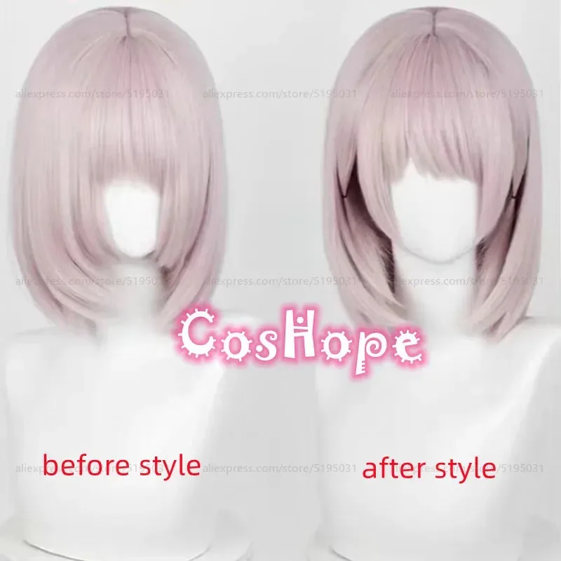 

Candy 2025Fami 34 см короткие волосы Кга серый розовый парик аниме косплей термостойкие синтетические парики