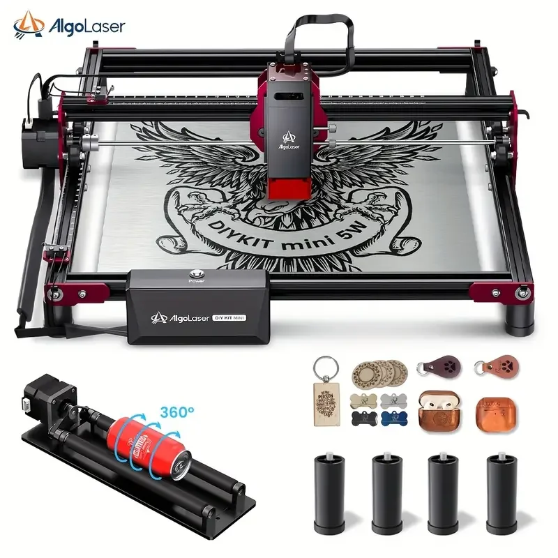 

AlgoLaser DIY KIT MINI 10W WI-FI APP CNC Router Engraving All Materials Cut Wood Acrylic Paper Machine Engrave Mark Printer Tool