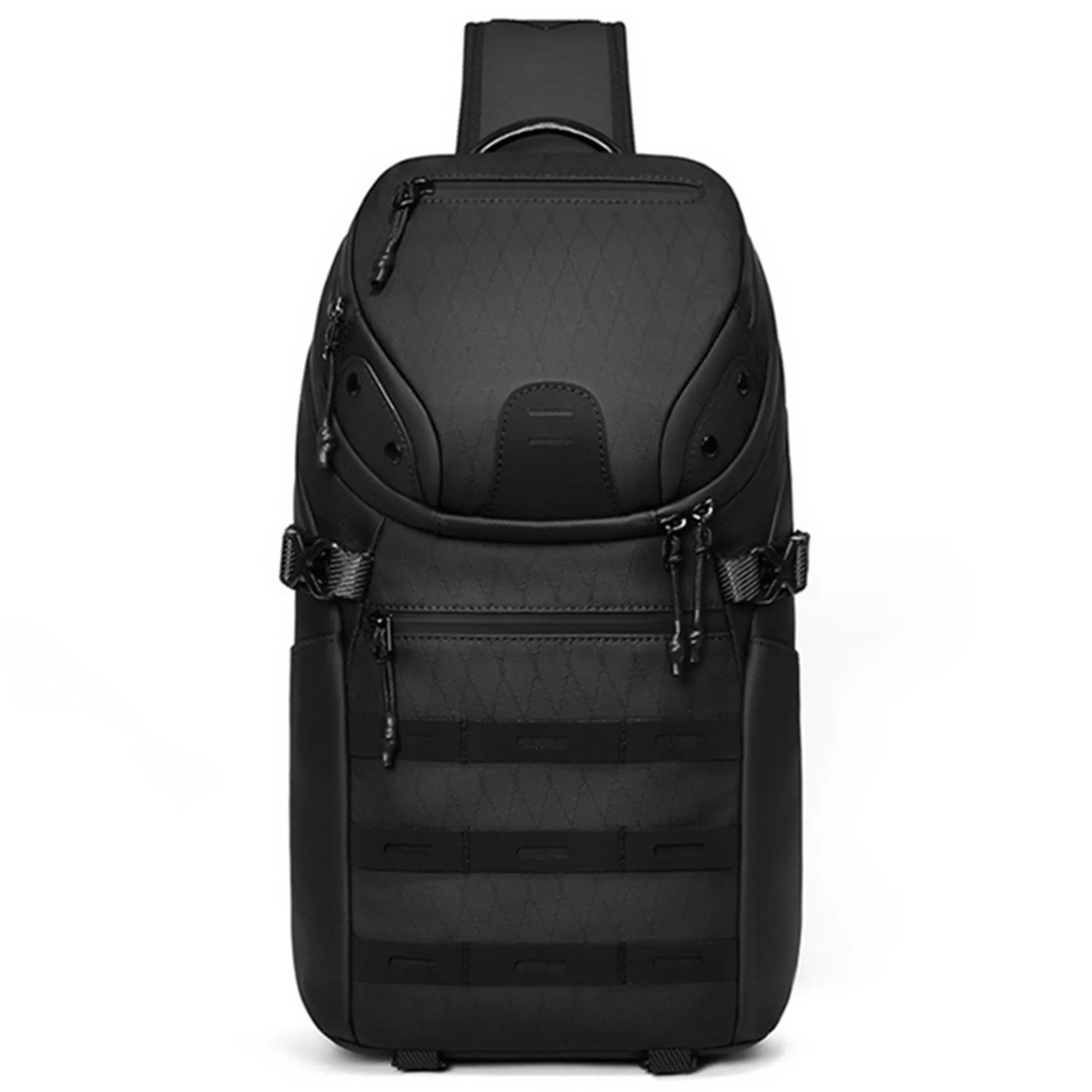 رجل الموضة مقاوم للماء حقيبة ظهر تحمل على الكتف الرياضة في الهواء الطلق السفر Crossbody حقيبة USB التكتيكية الصدر حزمة صندوق تخزين الكمبيوتر اللوحي