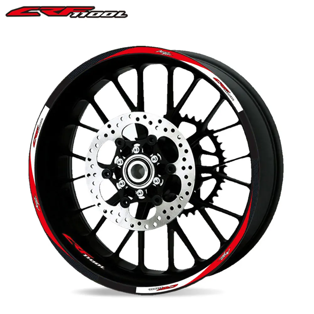 

For HONDA CRF 1100L Africa Twin crf1100l Motorcycle Accessories Sticker Wheels Decorative Decals Rim Tire Reflective Stripe Set