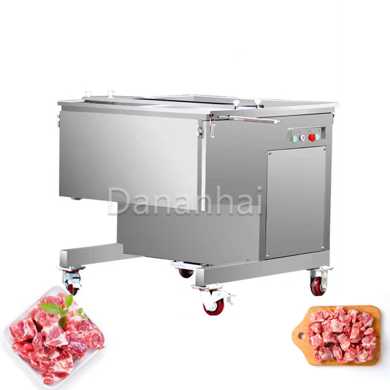 Industrial Pork Ribs Cube Cutter Cutting Machine Fresh Lamb Chops Dicer Dicing Machine Automatic Beef Meat Cube Cutter