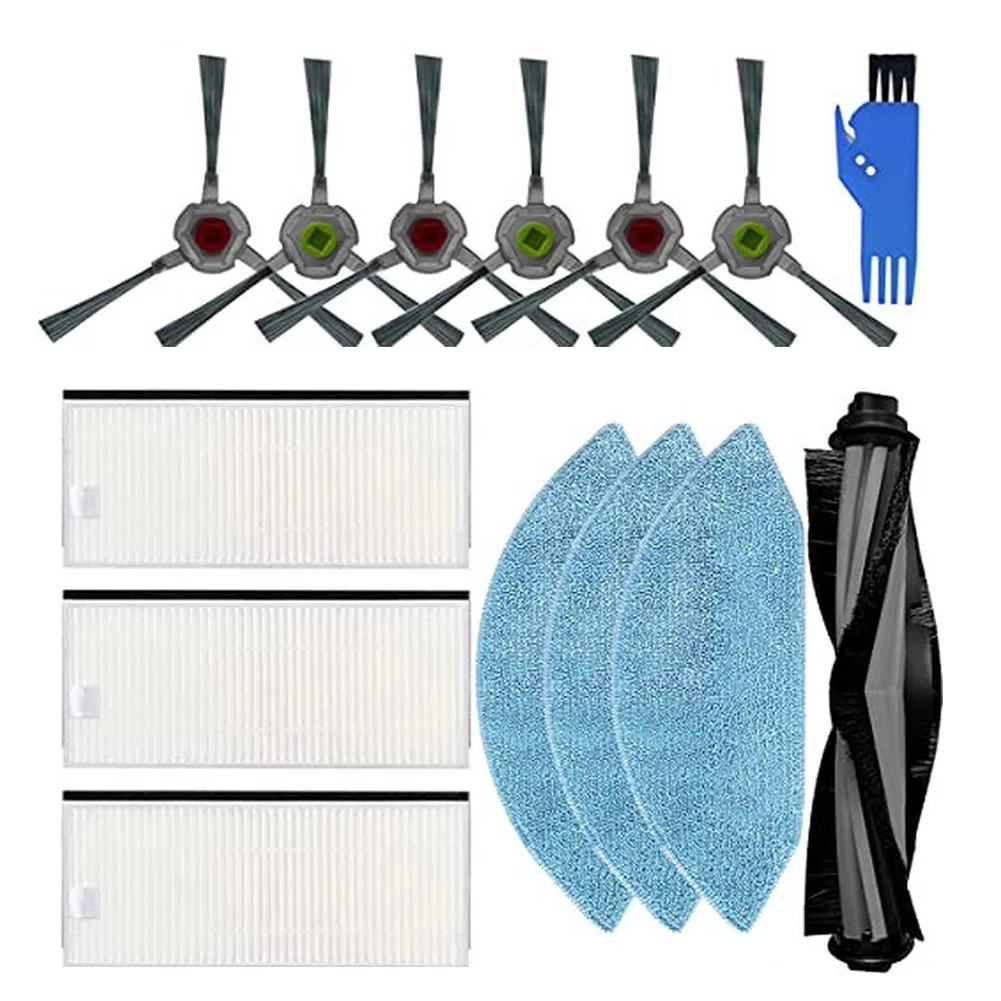 13 Piece Replacement Kit for Ecovacs For Deebot For ozmo U2 DGN22 U2 Pro Robot Vacuum Cleaner Main Brush Side Brush HEPA Filter