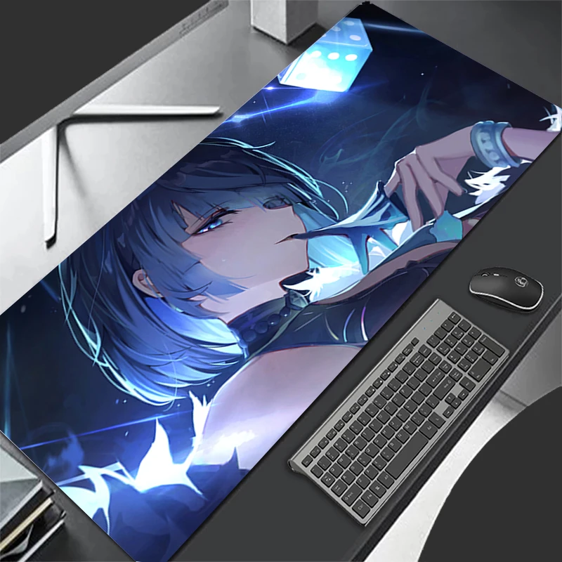 Mousepad Computer Gaming Accessories Keyboard Pad Office PC Rubber HD Mouse Pad Decoracion Desk G-genshin Impact Yelan Mouse Mat