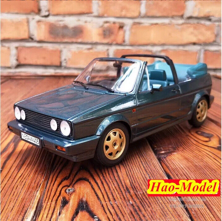 Norev 1:18สำหรับ VW Golf โมเดลเปิดประทุนรถโมเดลรถเหล็กหล่อเครื่องประดับโลหะสำหรับเด็กผู้ชาย kado ulang tahun การแสดงผลงานงานอดิเรก