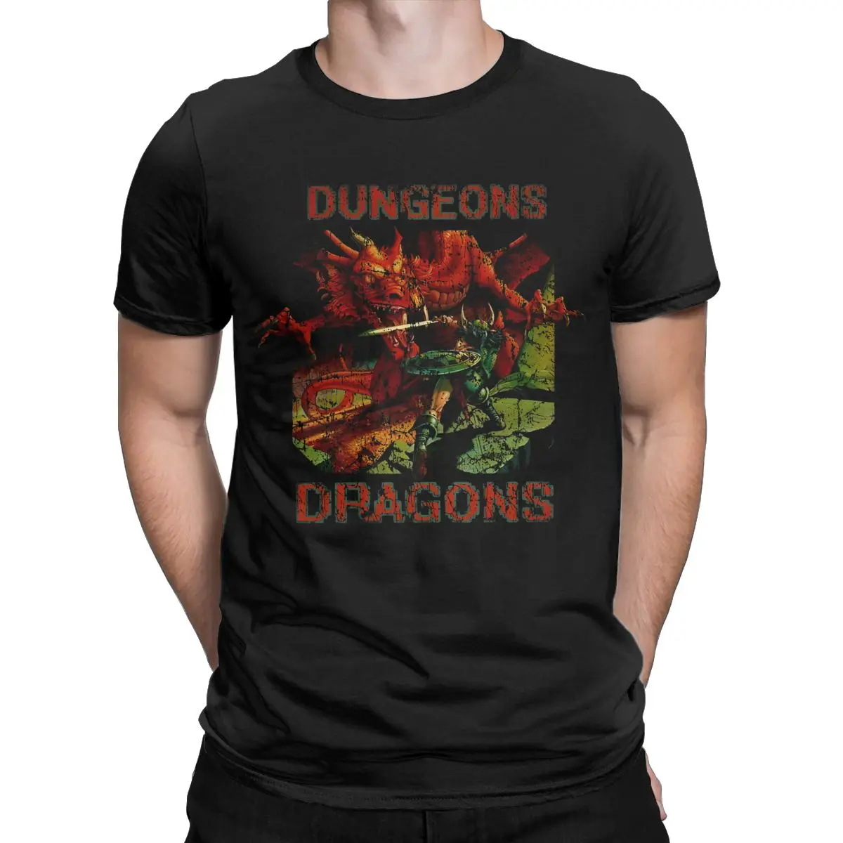 Vintage Dungeon And Dragon Vedio Game Outfits Shirts Men Women Vintage Pure Cotton Summer Clothing