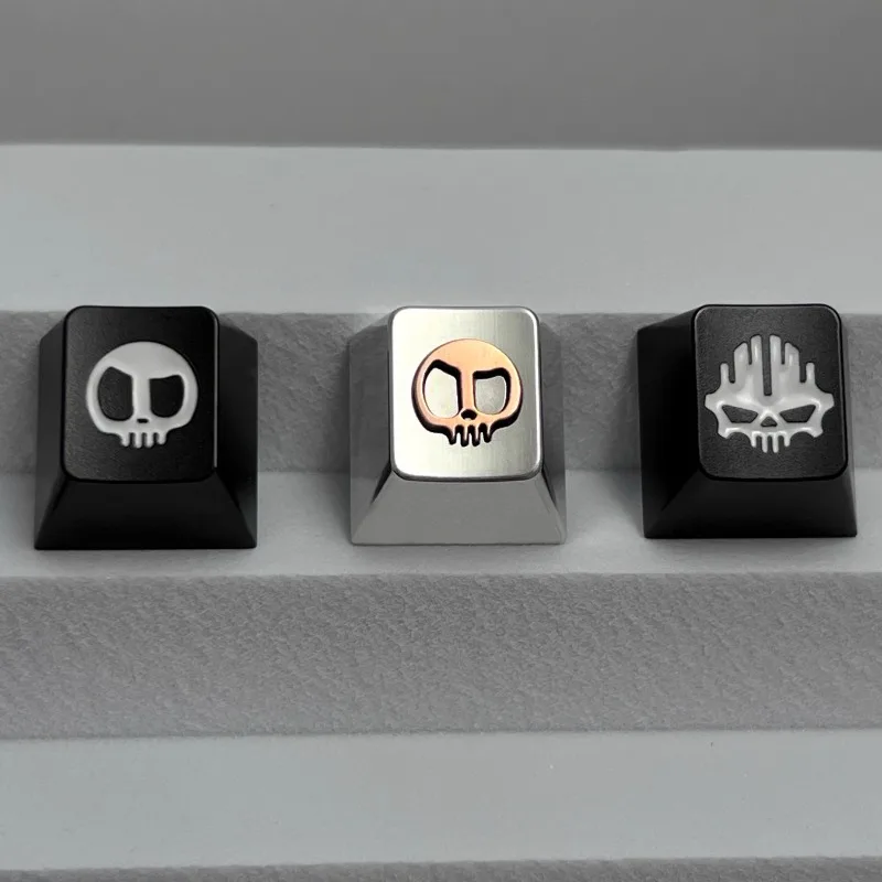 skull Artisan Keycap Custom Enamel Metal Keyboard Cap Cherry MX R4 Handmade Personalized KeyCap for Mechanical Keyboard Gift