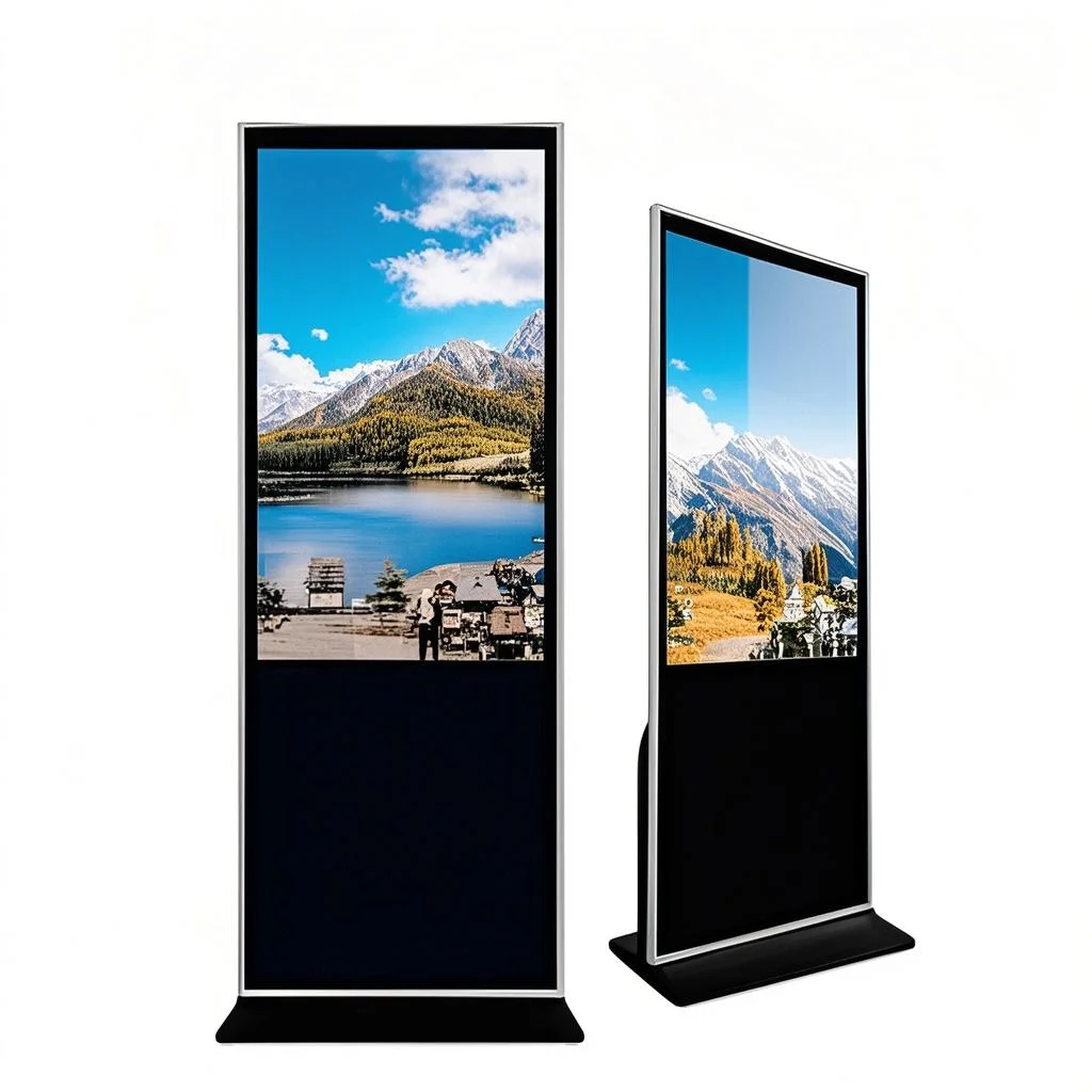 Floor Standing HD Lcd Led Digital Signage Vertical Tv Touch Screen Kiosk 4k 55 Inch Indoor Advertising Player Display Screen