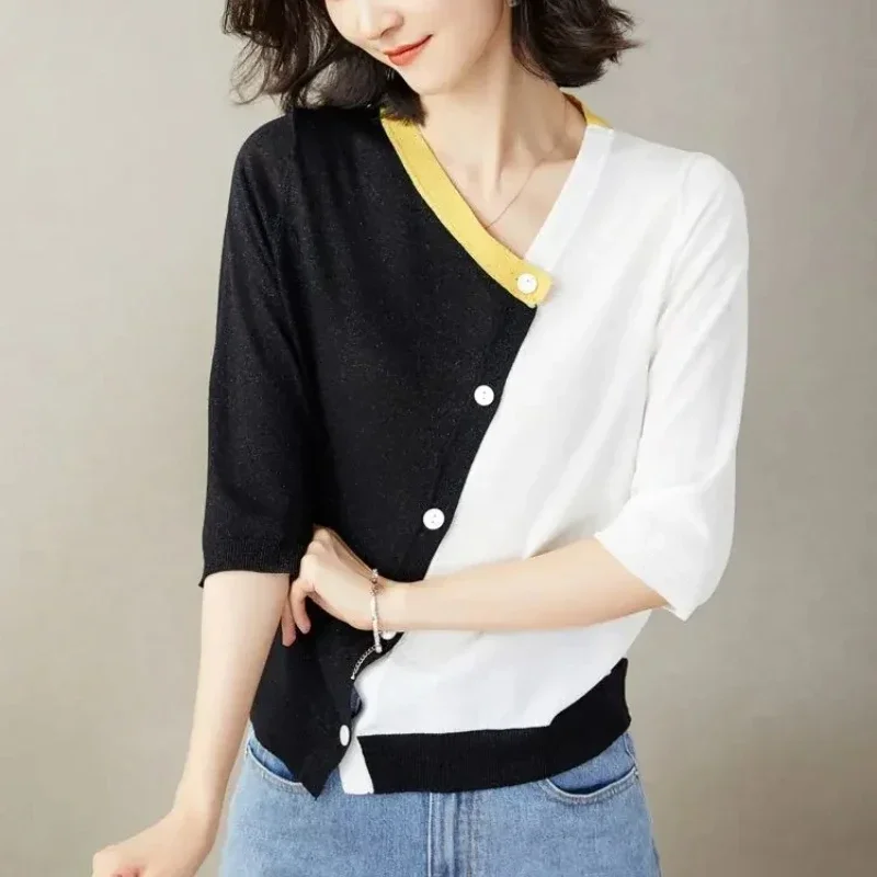 Women's Cardigans New In Loose Spring Autumn Ladies Knit Sweaters Top With Long Sleeves Office Wear Youth Attractive Aesthetic