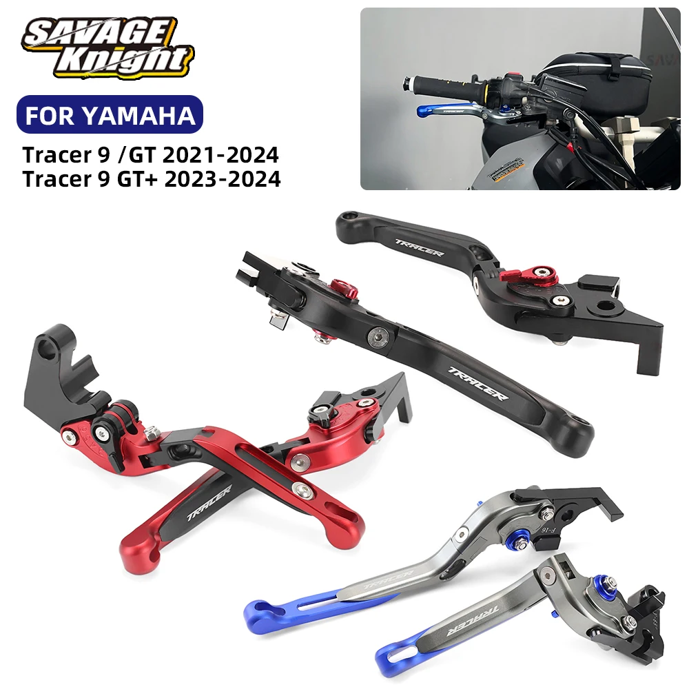 2024 Tracer 9GT+ Foldable Brake Clutch Lever Extendable Handle Lever For Yamaha Tracer 9 /GT 2021-2024 9 GT Plus Tracer9 9GT