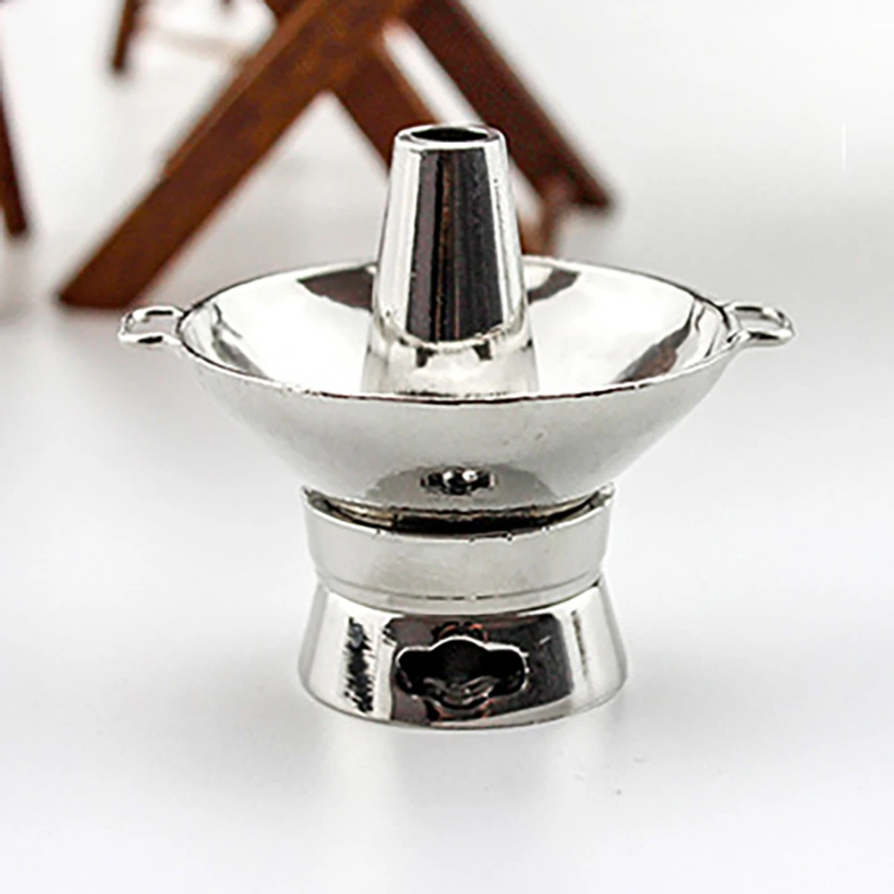 1/12 Dollhouse Miniature Accessories Mini Metal Vintage Fondue Simulation Soup Pot Model for Doll House Decoration ob11 bjd