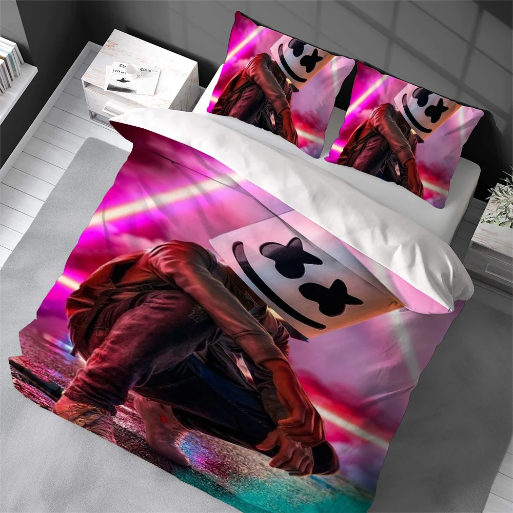 

DJ-M-MARSHMELLO Duvet Cover Set Home Style Bedding Soft Laundry Cotton Bed 3 Piece Set Student Dormitory Gift