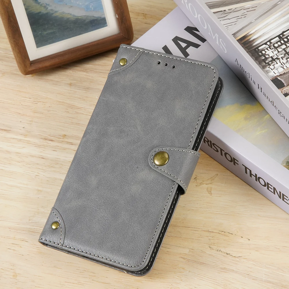 Voor Oukitel WP60 5G Case PU Leer Retro Metalen Gesp Case Cover Conque Voor Oukitel WP60 5G fundas