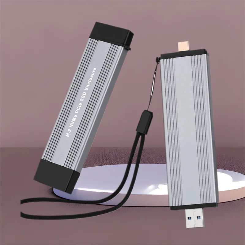 

Корпус M.2 NVME USB USB A Type C SSD Внешний HD жесткий диск Корпус M2 USB 3.2 Gen2 10 Гбит/с Коробка хранения JMS583 Чип для портативных ПК